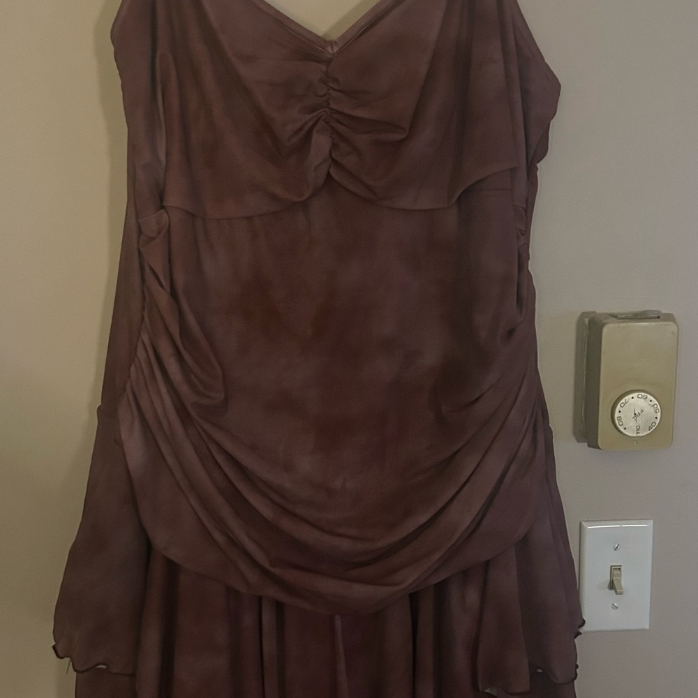 Whimsical mauve strappy dress